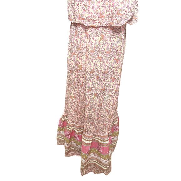 Free People Babydoll Maxi Dress Square Neck Sleeveless Rose Pink Women's S NWT - Picture 7 of 10